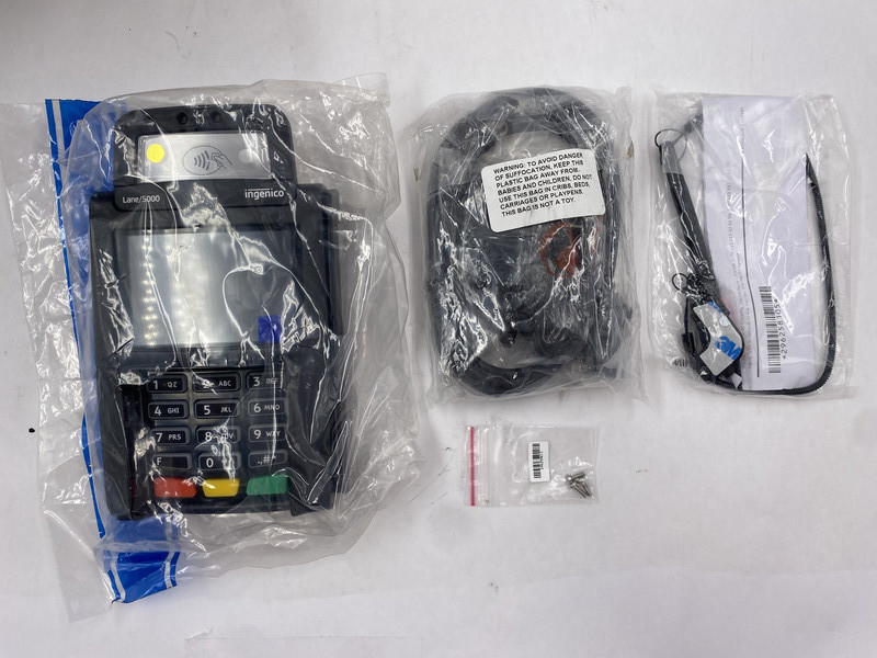 INGENICO LANE5000 LAN500-USBLU04A ELECTRONIC CREDIT CARD READER PAYMENT TERMINAL