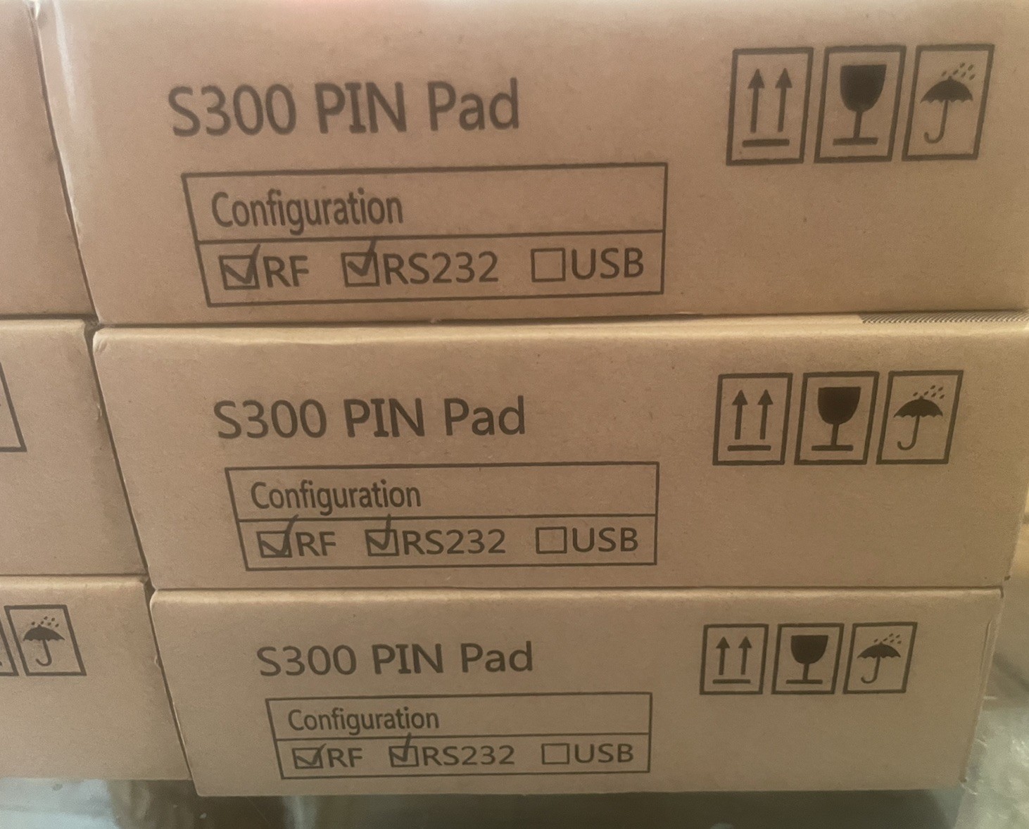 Lot Of 6 Pax Technology Ltd S300 Pin Pad RF RS232 2018 NIB Open Box Credit Card