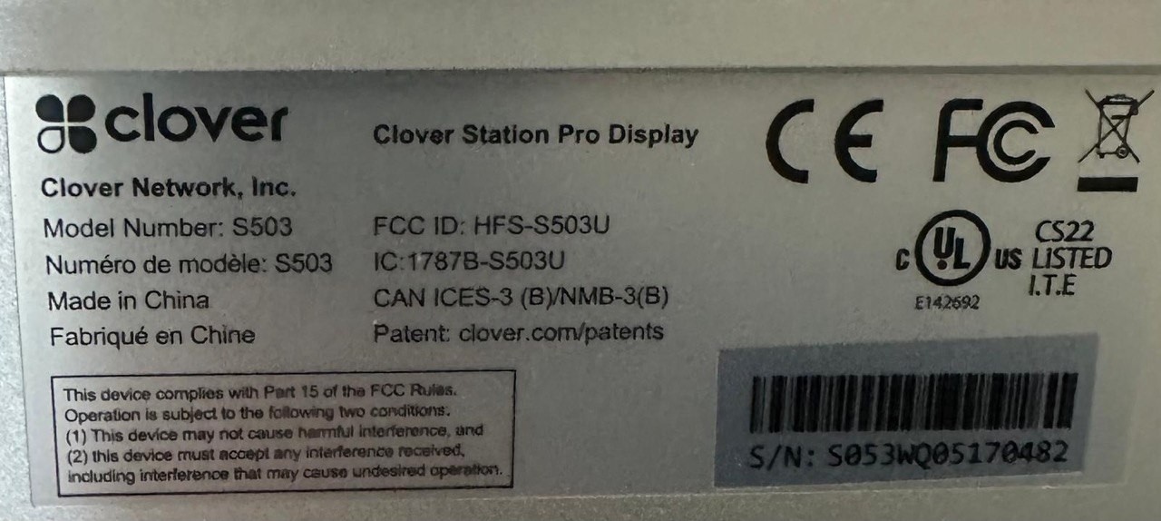 Clover Station Pro POS System (2 Units) C503 + S503 – Factory Reset Bundle Deal