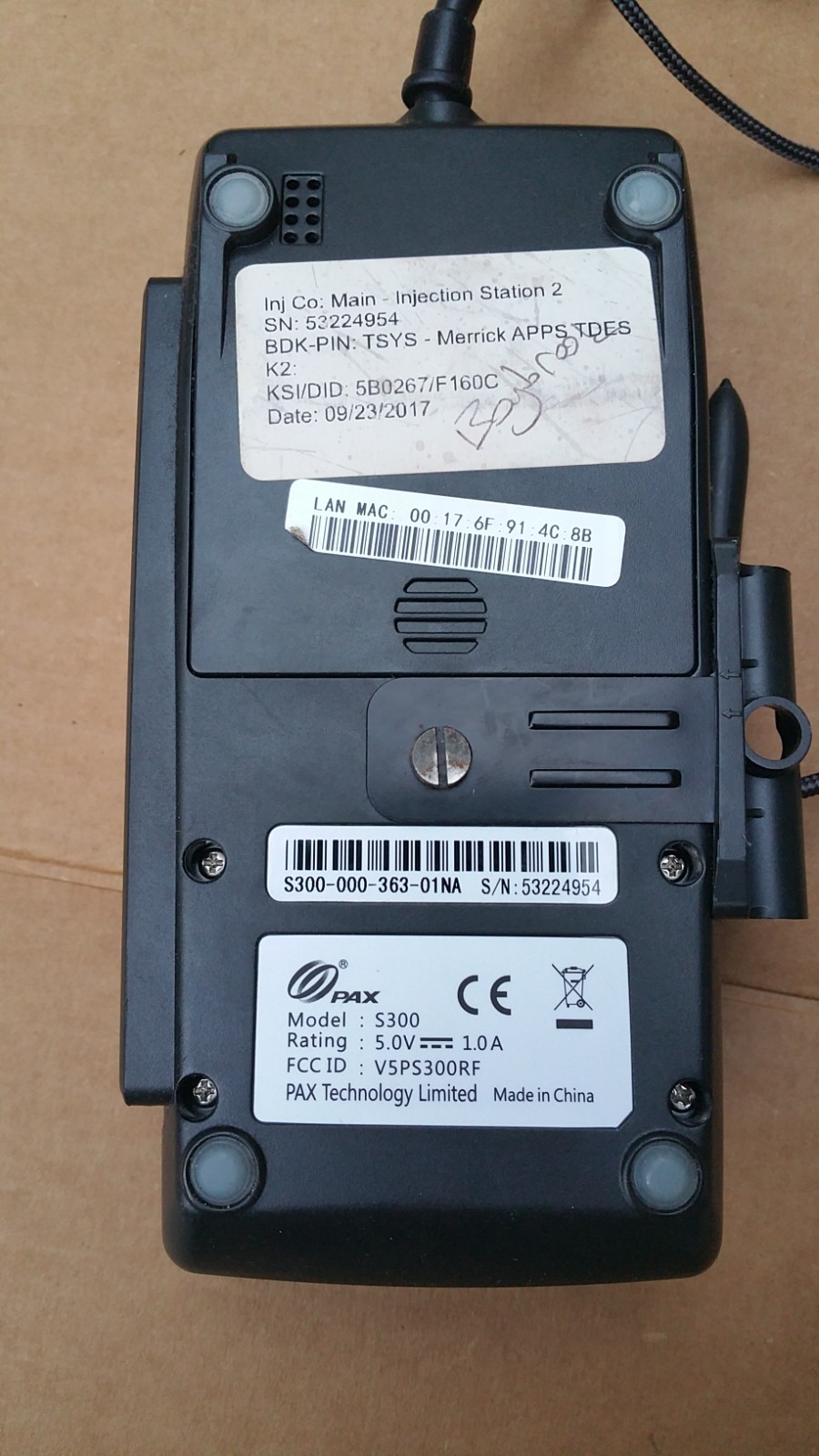 PAX S300 Pin Pad Integrated Retail Pin Pad Ready to use