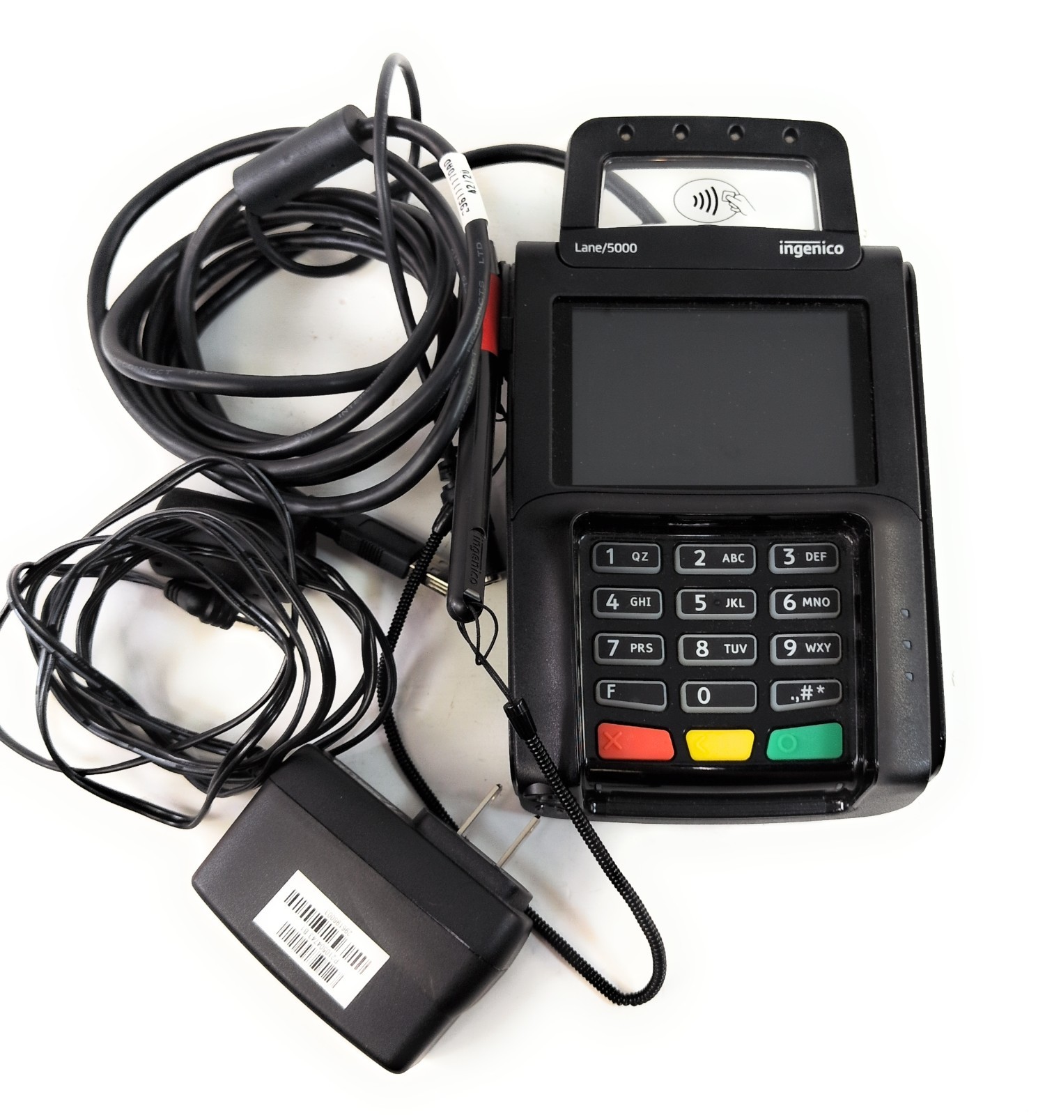 Ingenico Lane 5000 CL /Eth Payment Terminal with Stylus + Power Supply