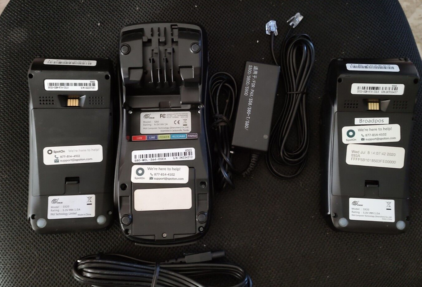 Lot 2 NEW PAX S920 & 1 S80 Mobile POS Credit Card Terminals Bluetooth Wireless