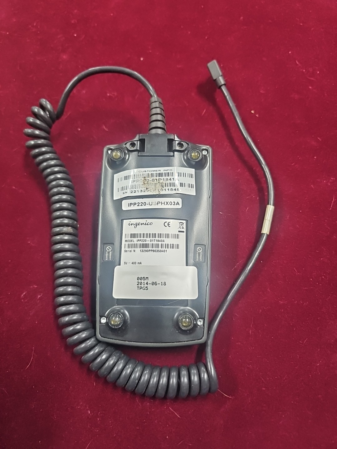 Ingenico iPP220 Payment Terminal With Cord