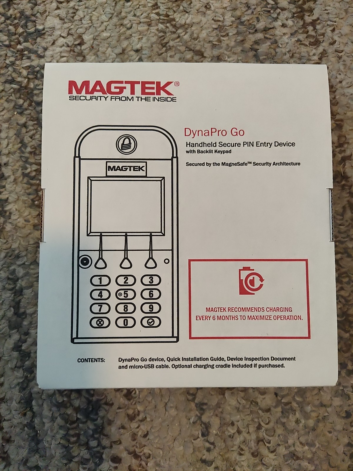 MagTek 30056222 DynaPro Go Wireless Handheld Smart Card Reader – Factory Sealed