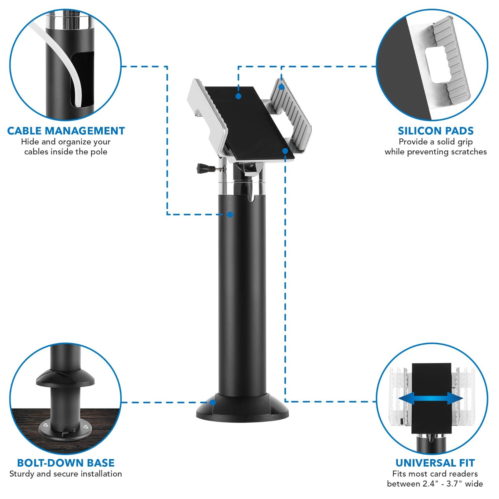 Universal Credit Card POS Terminal Stand for VeriFone Ingenico Readers | Adjusta