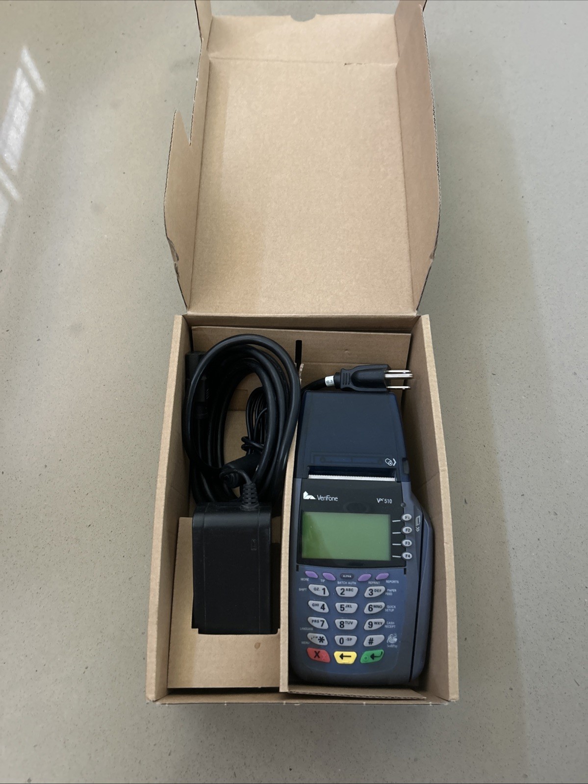 Verifone Omni 3750 Ethernet Credit Card Terminal Reader W/pinpad 1000se 1000 SE