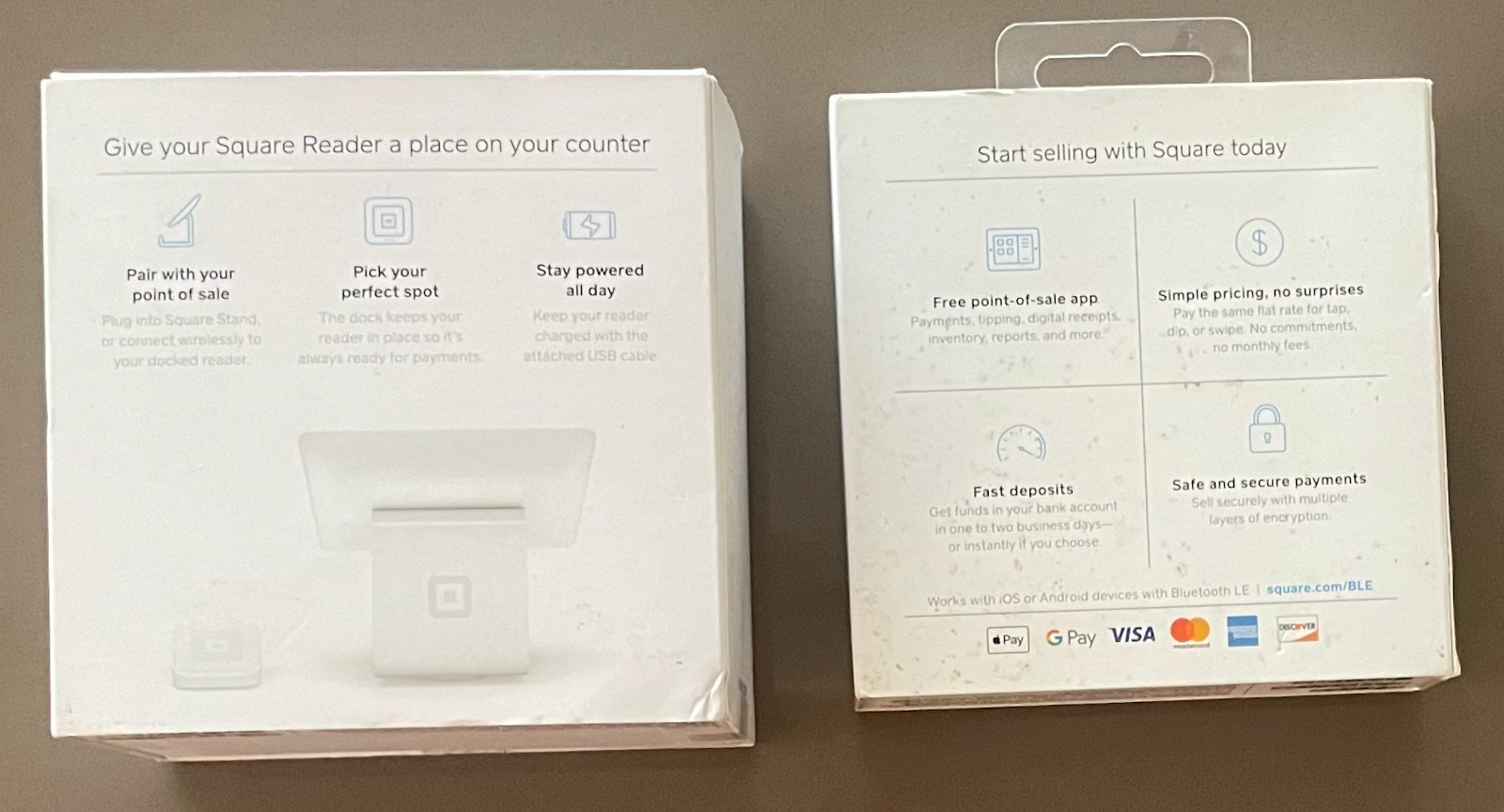 New Square Reader Contactless + Chip with Dock Charging Stand Combo – Unused