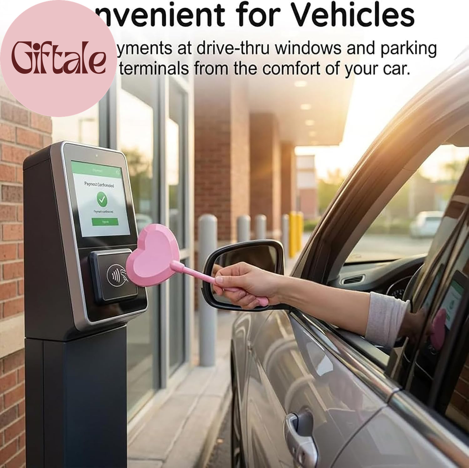 Detachable Heart-Shaped Credit Card Wand, 3D Printed Tap to Pay Grabber Holder f
