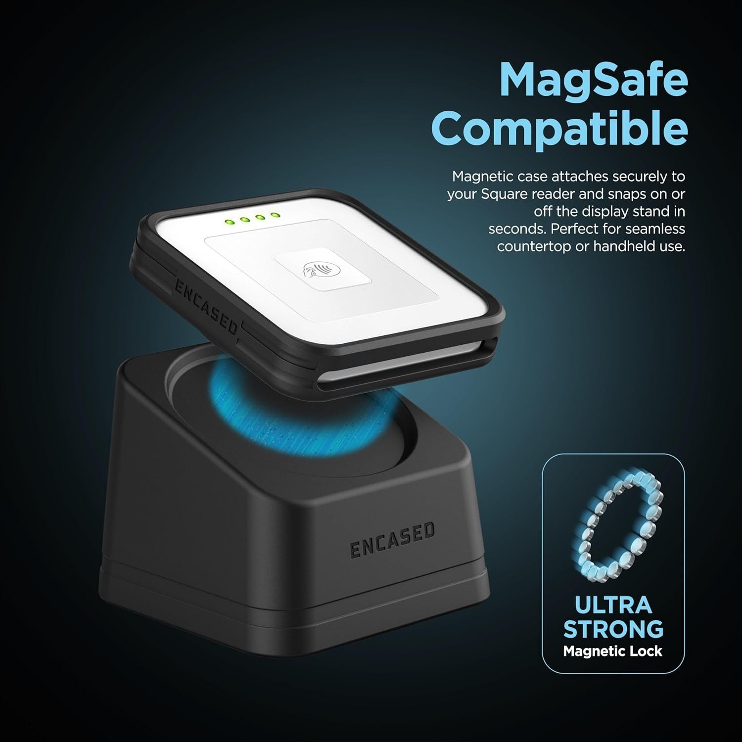 Encased Dock for Square Card Reader 2nd Gen Magnetic Protective Case Display