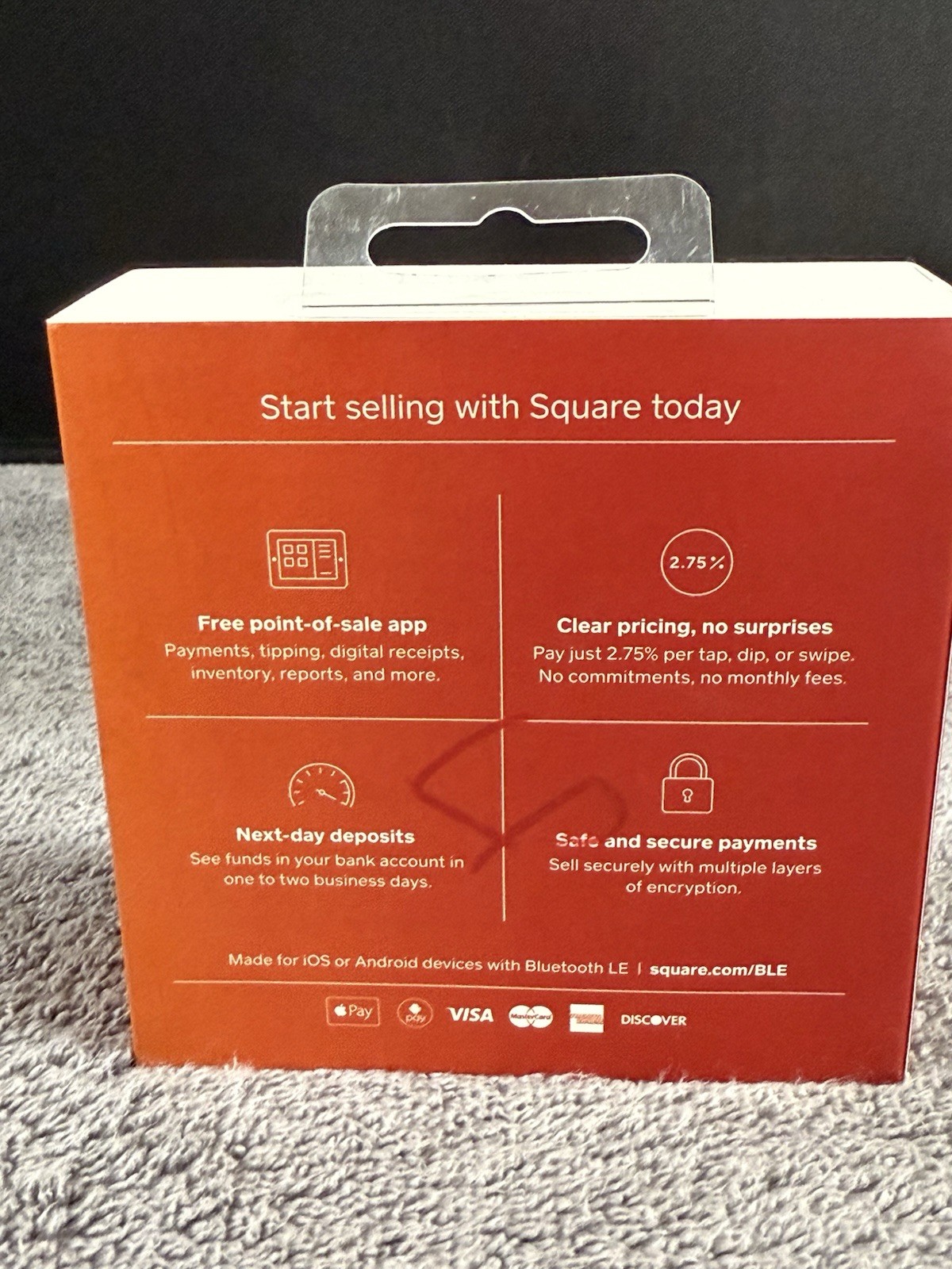 Authentic SQUARE Credit Card Reader Contactless & Chip w/Dock & Power Adapter