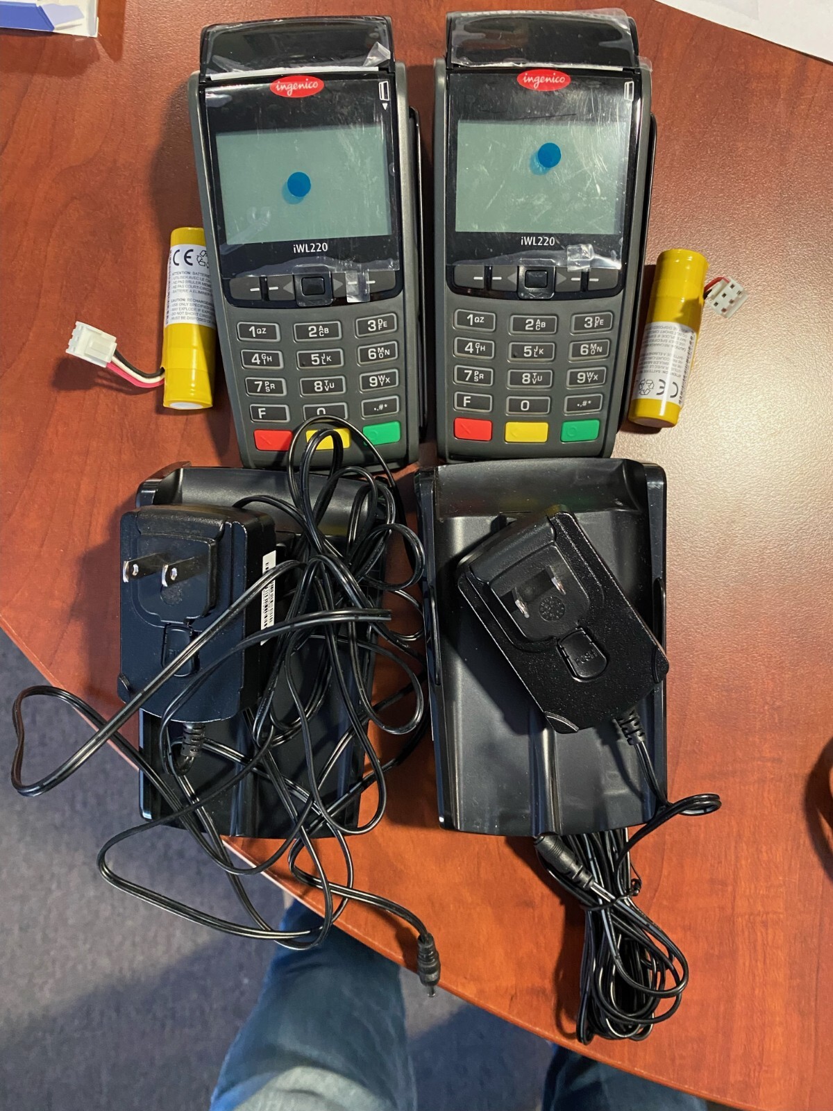 Pair of First Data FD410 Wireless Credit Card Terminals