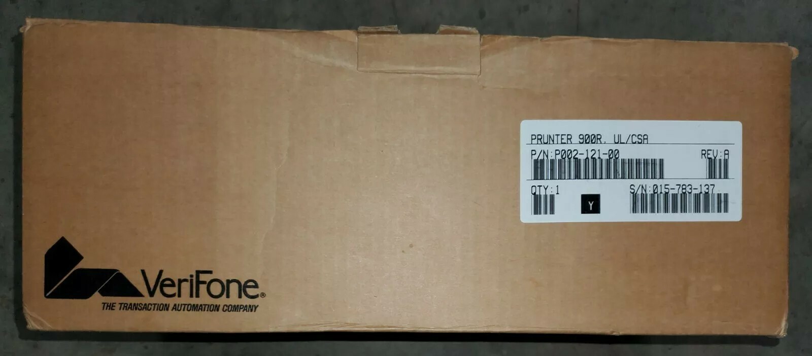Verifone Credit Card Printer 900R With Power Supply & Paper – Serial 015-783-137