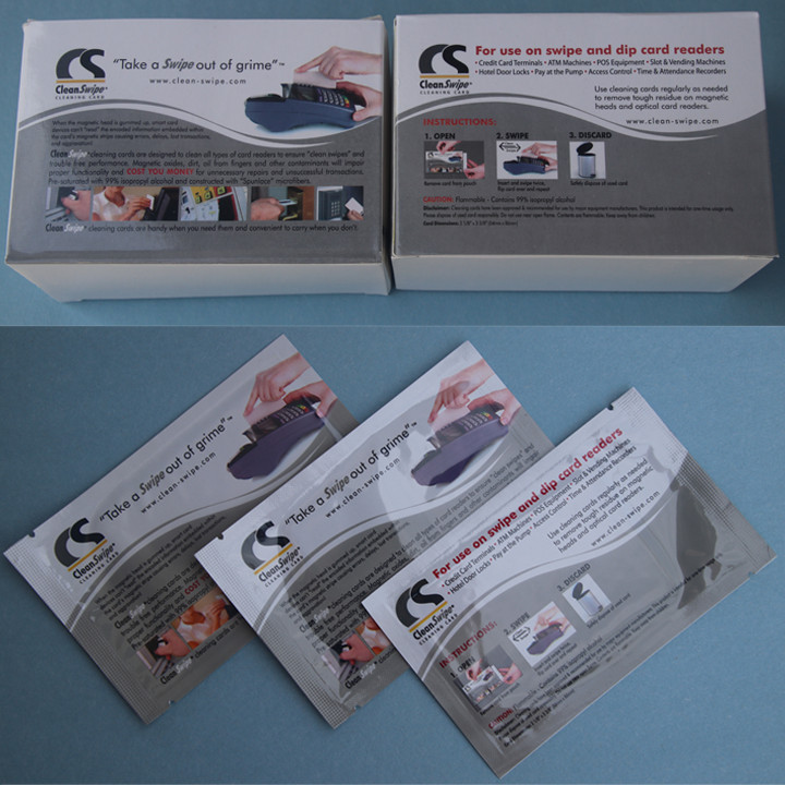 CR80 Card Reader Cleaning Cards – Pack of 150 cleaning cards – CleanSwipe