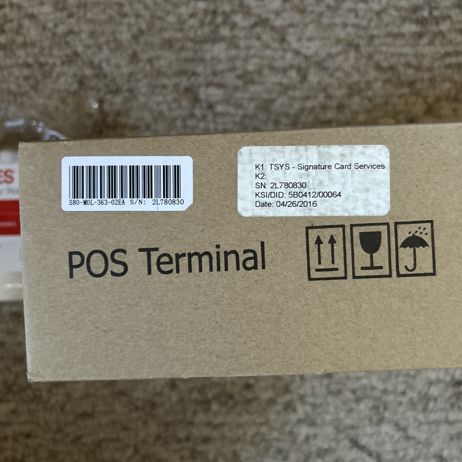 PAX S80 POS Credit Card Terminal Power Cord Thermal Paper Free Ship *READ *AS IS