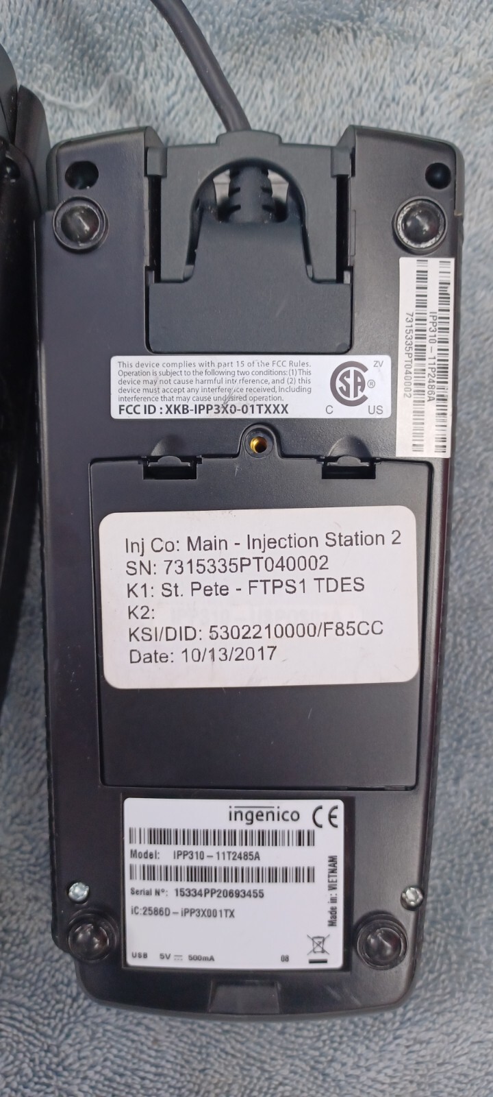 Ingenico Terminals Credit Card Reader Payment Machines ICT220-11T2371A IPP310