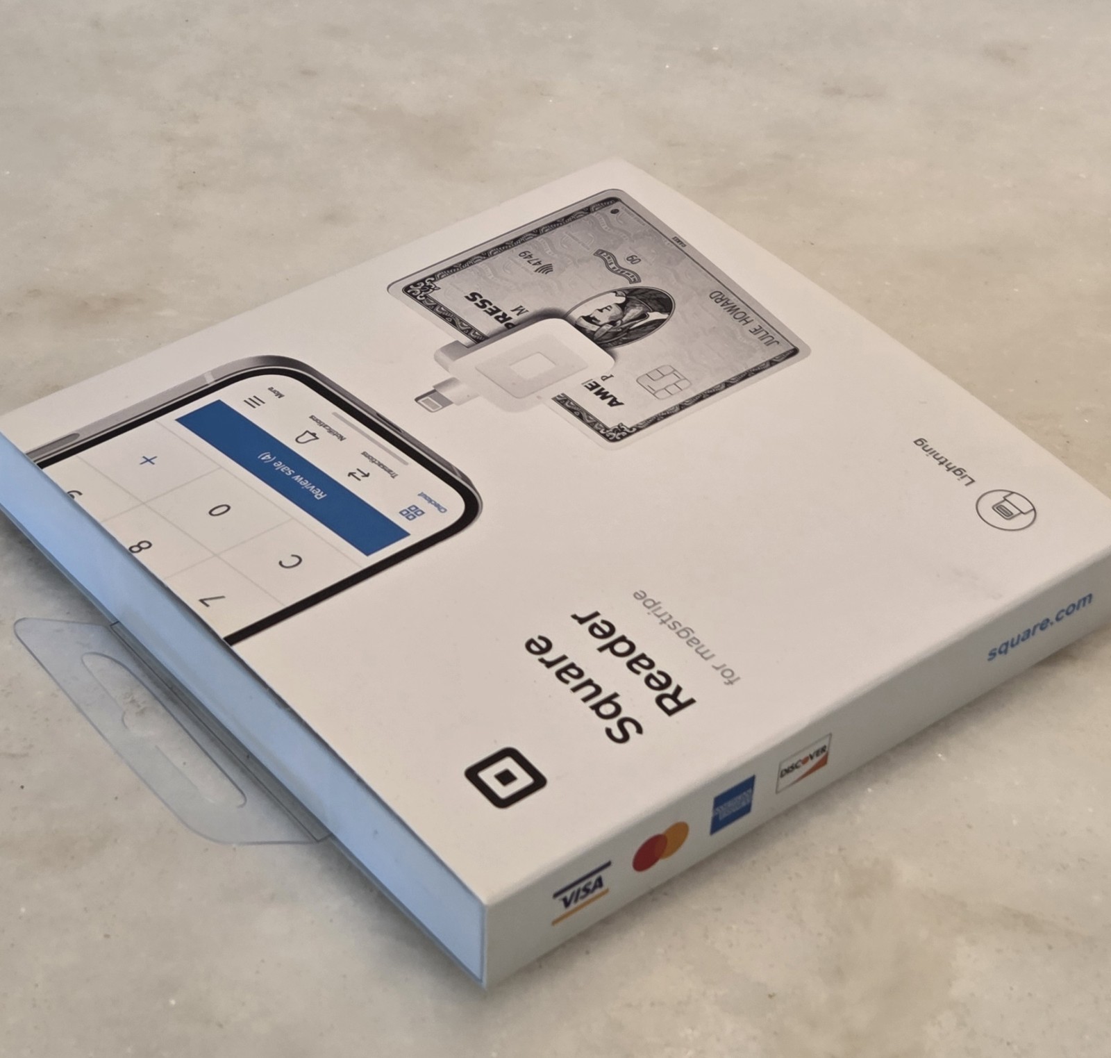 NEW Square – Magstripe Reader with Lightning Connector – Glossy White