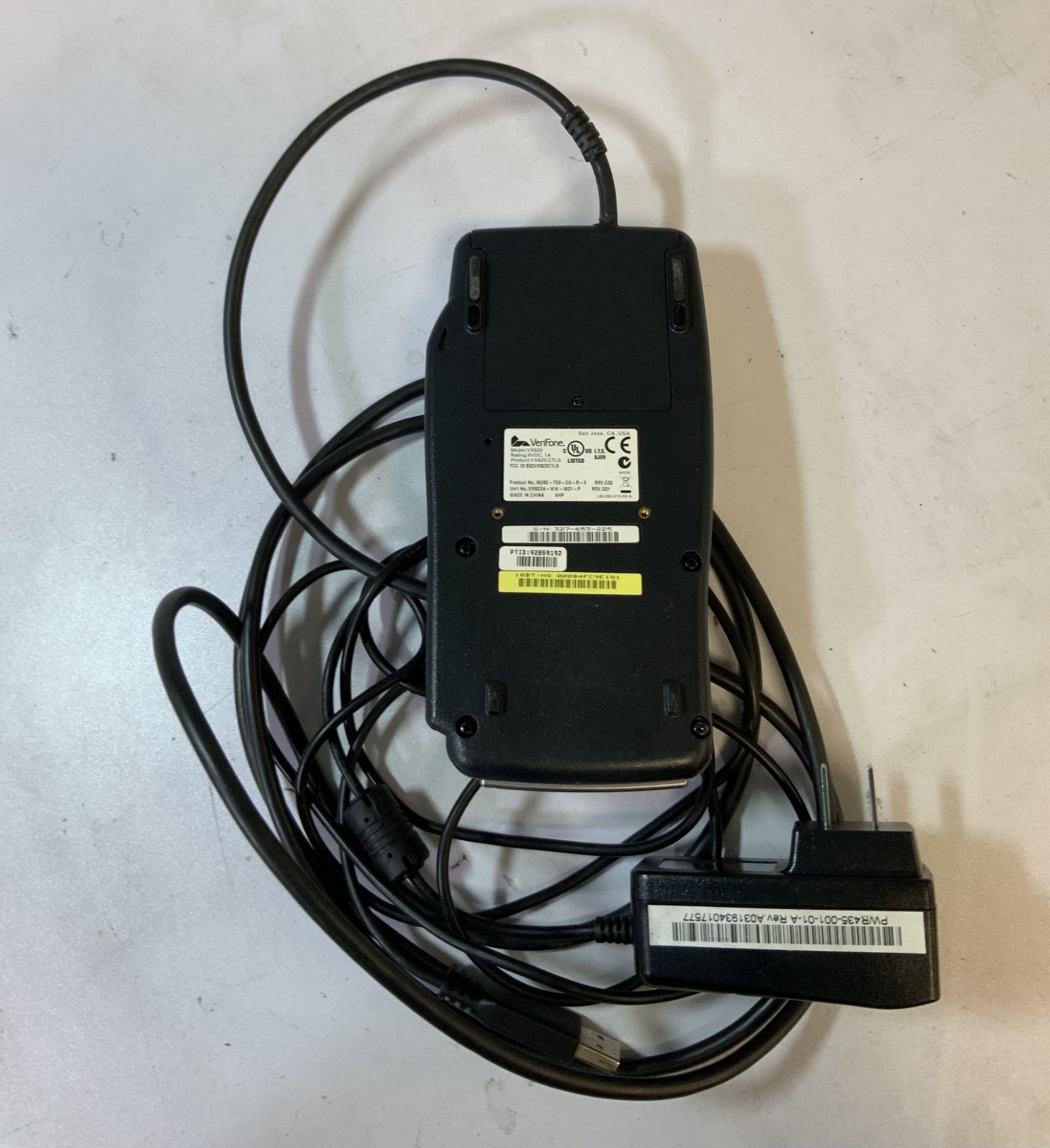VeriFone VX820 Credit/Debit Card POS Terminal with Cable, Silver “U1C”