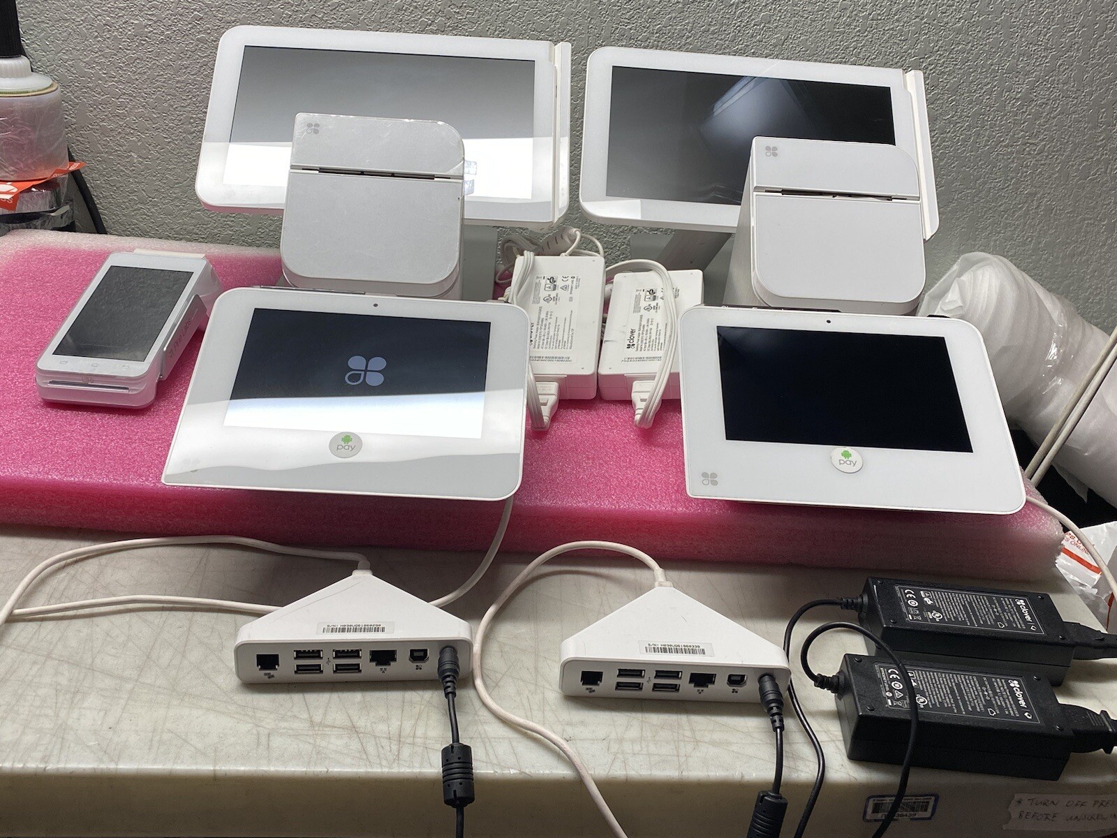 7@Mixed CLOVER STATION 1.0 13” TOUCH SCREEN (Model C100)AND PRINTER)Model P100)