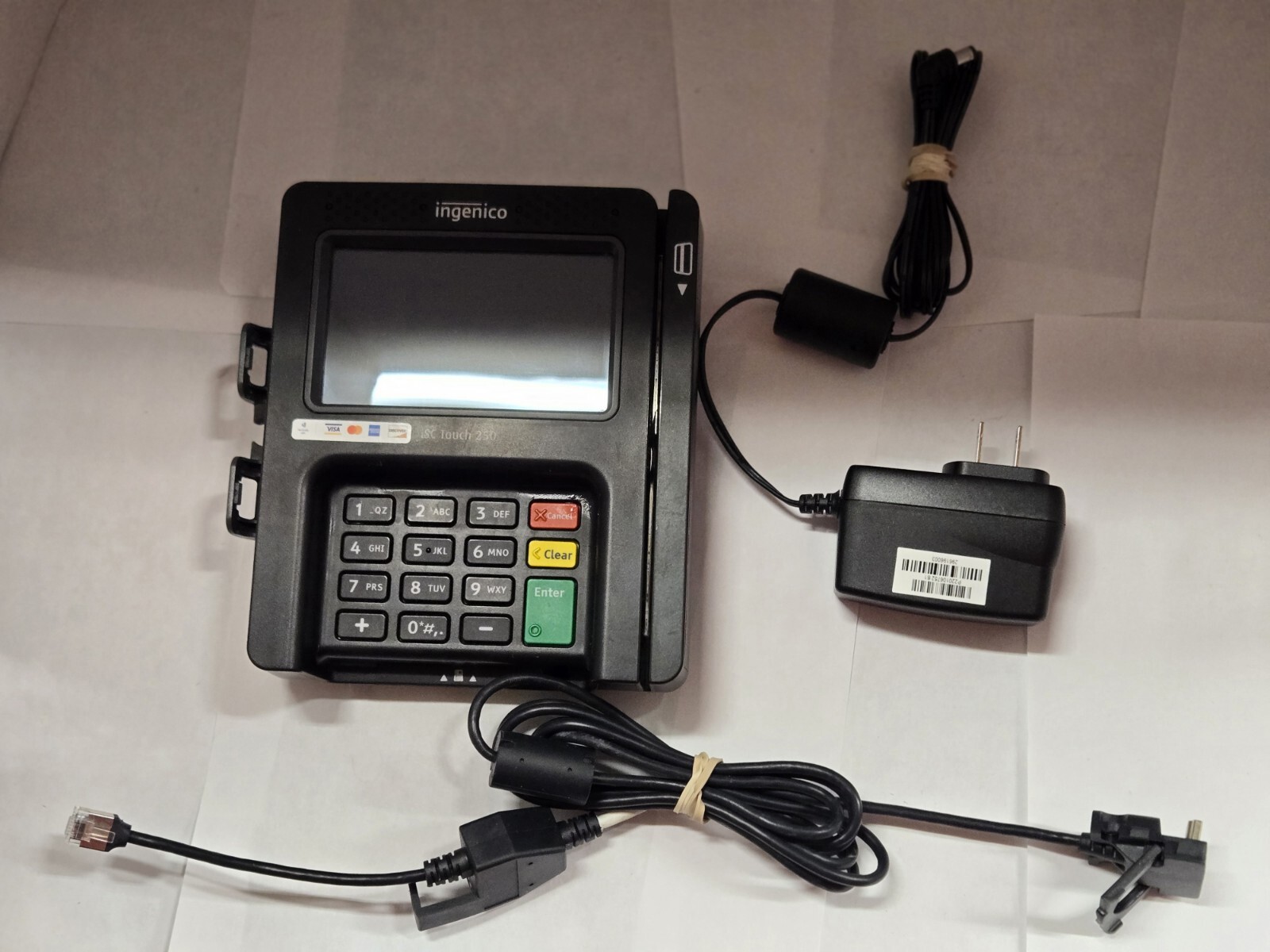 INGENICO ISC TOUCH 250 PAYMENT TERMINAL CREDIT CARD MACHINE USTSQ73B