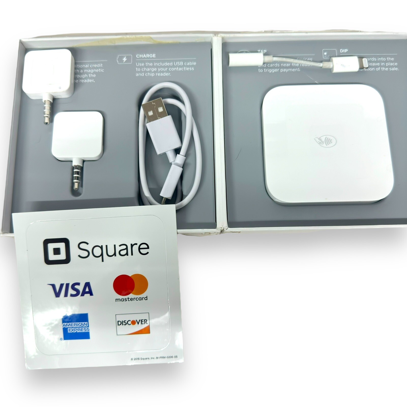 Square A-SKU-0485 Credit Card Reader for Contactless + 2 Chips + iPhone 3.5 Jack