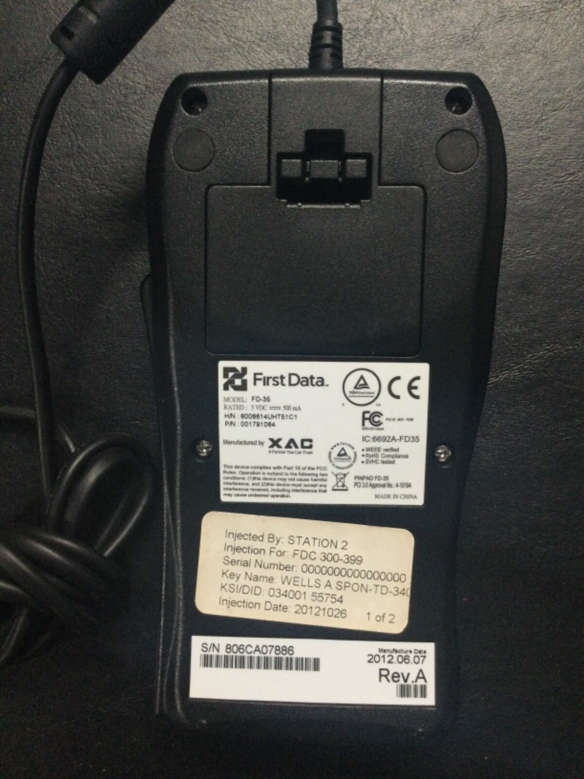 First Data FD-35 PinPad