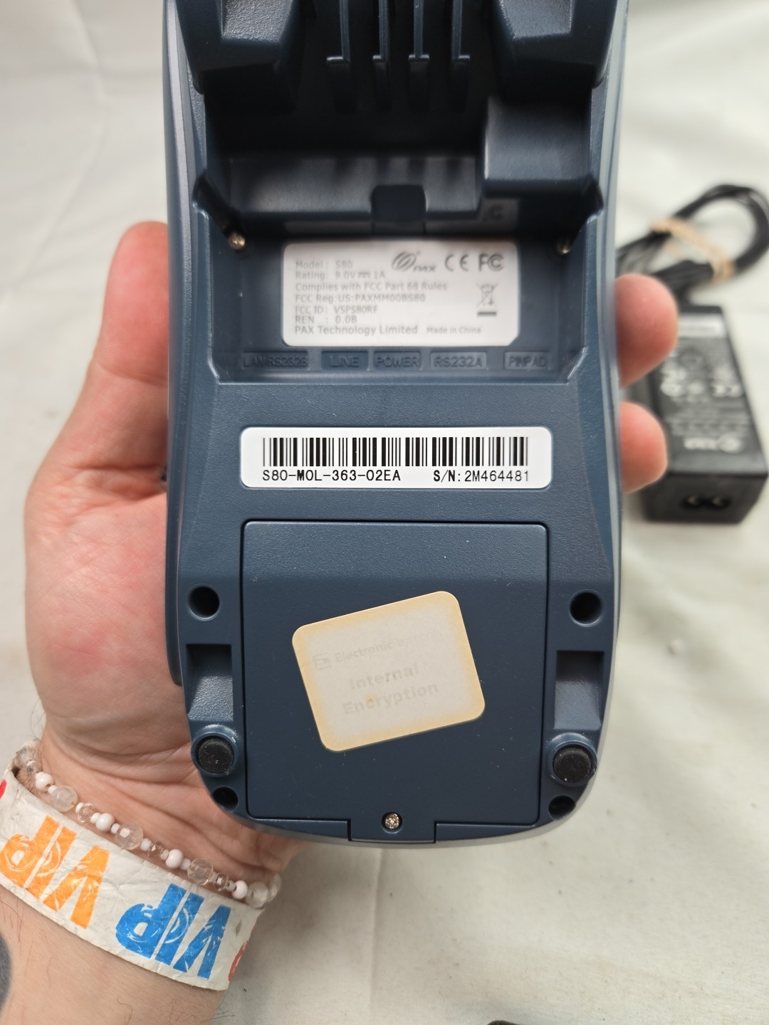 PAX S80 EMV NFC Credit Card Machine Terminal POS Processor With Power Cord