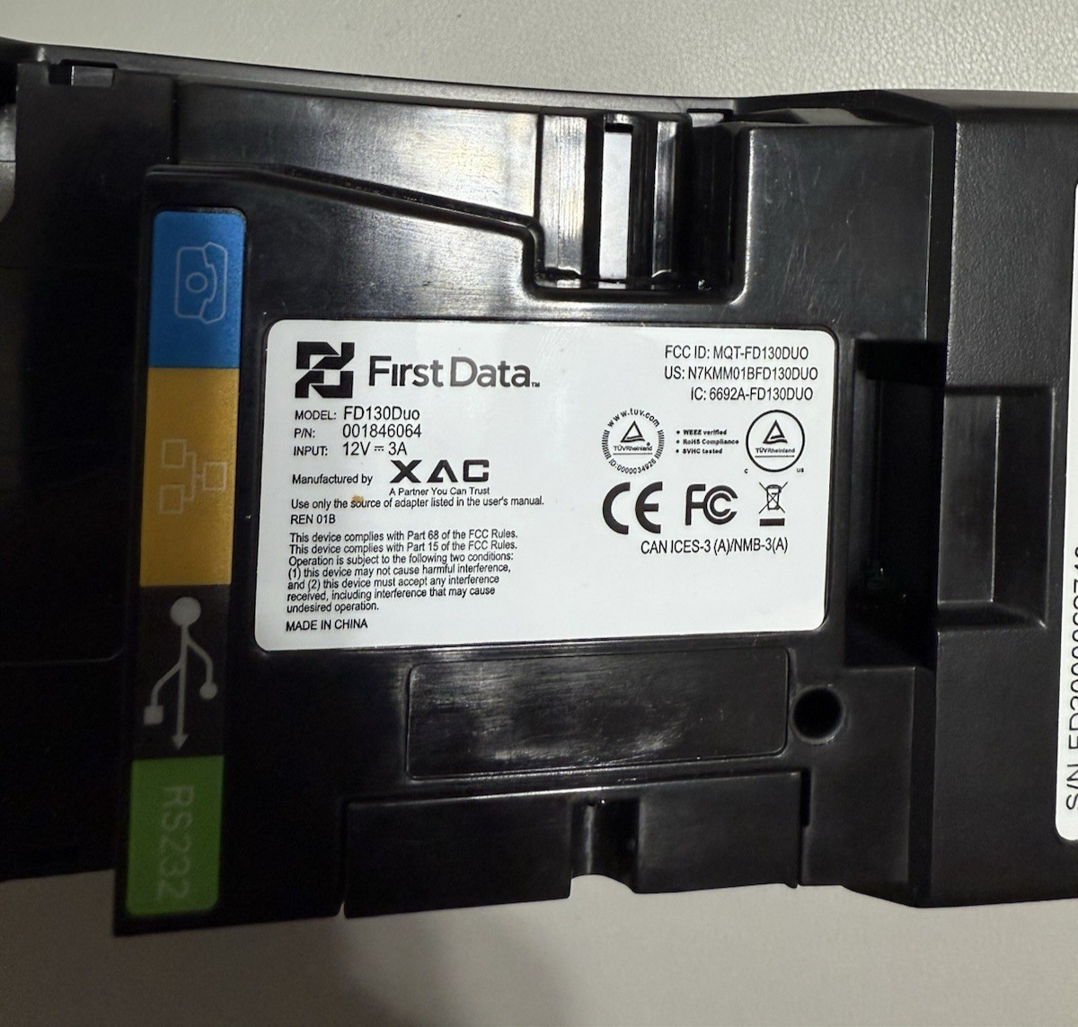 First Data FD130 Duo Credit Card Machine FD130Duo & FD-35 *Pre-Owned *No power