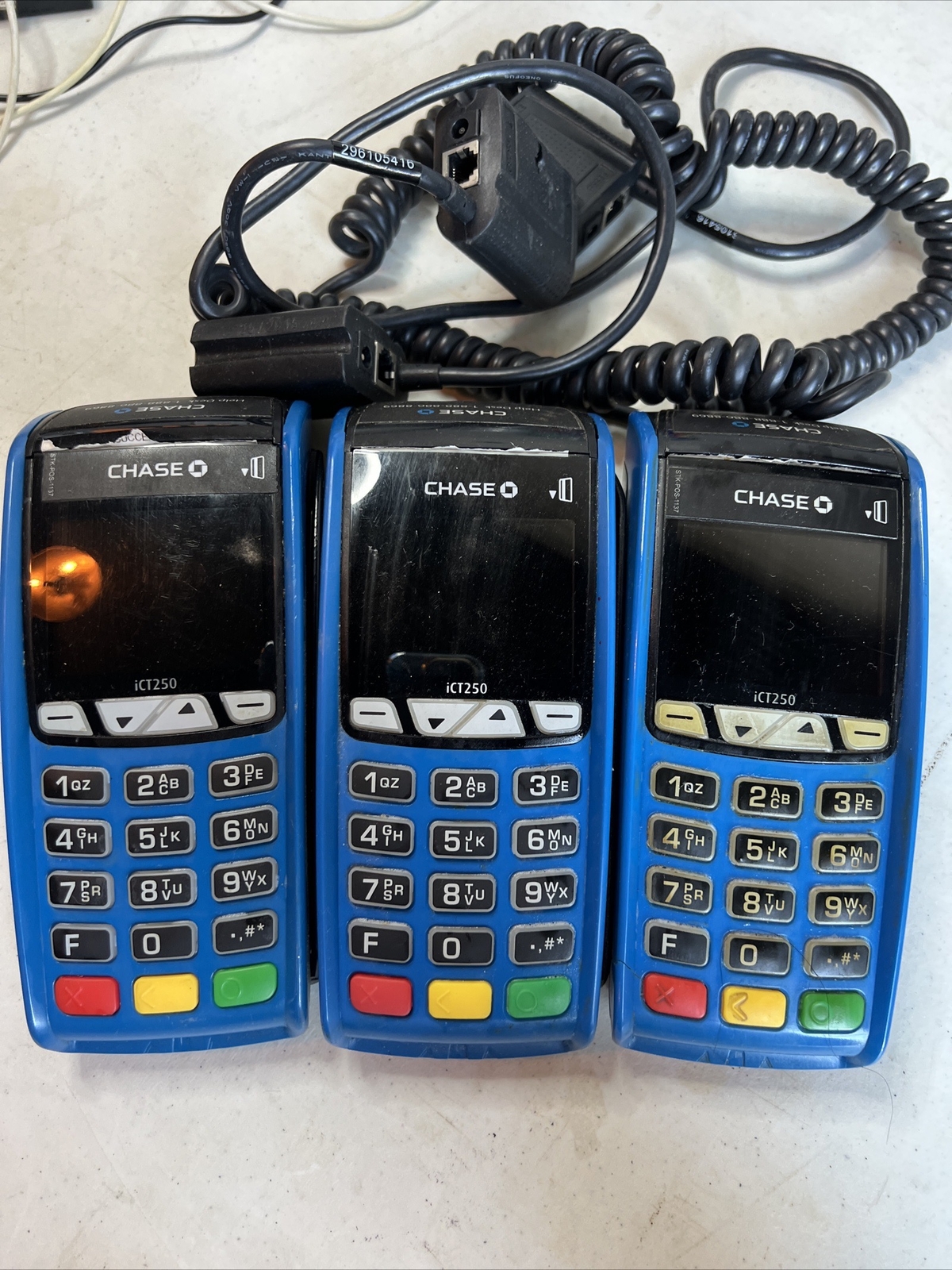 Ingenico Credit Card Terminals iCT250 – Lot of 3 see description