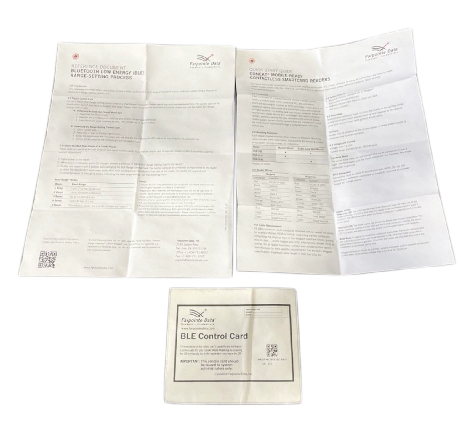 Farpointe Data CONEKT CSR-35L Long-Range Mobile-Ready Smartcard Reader Rev.11