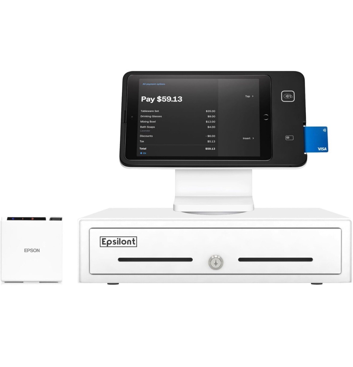 Square Register Hardware Bundle (NO IPAD) for iPad 10.2″ & 10.5″ W/ Printer
