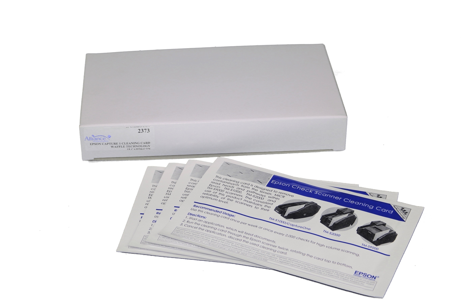 Alliance Check Scanner Cleaning Cards 25 Cards per box