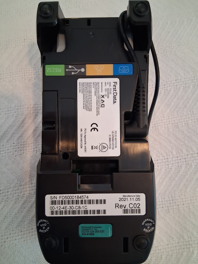 FD150 Terminal – unlocked/blank – EMV – ready for a new download