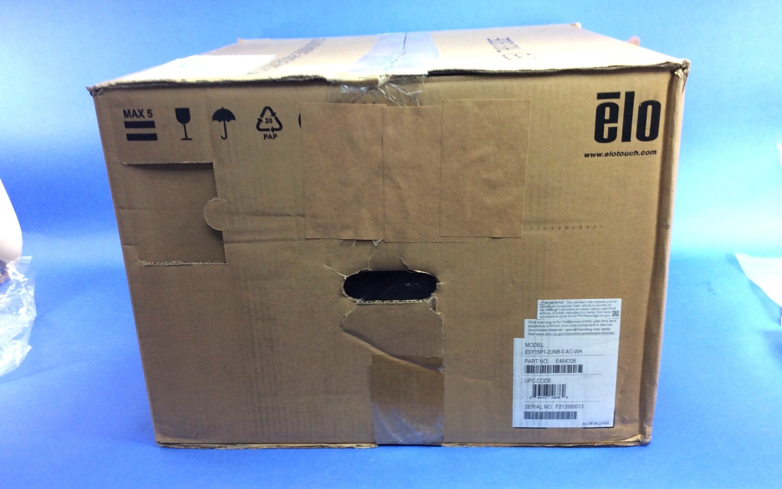 ELO PayPoint AIO POS System, E464326 | ESY15P1-2UNB-0-AO-WH – NIB