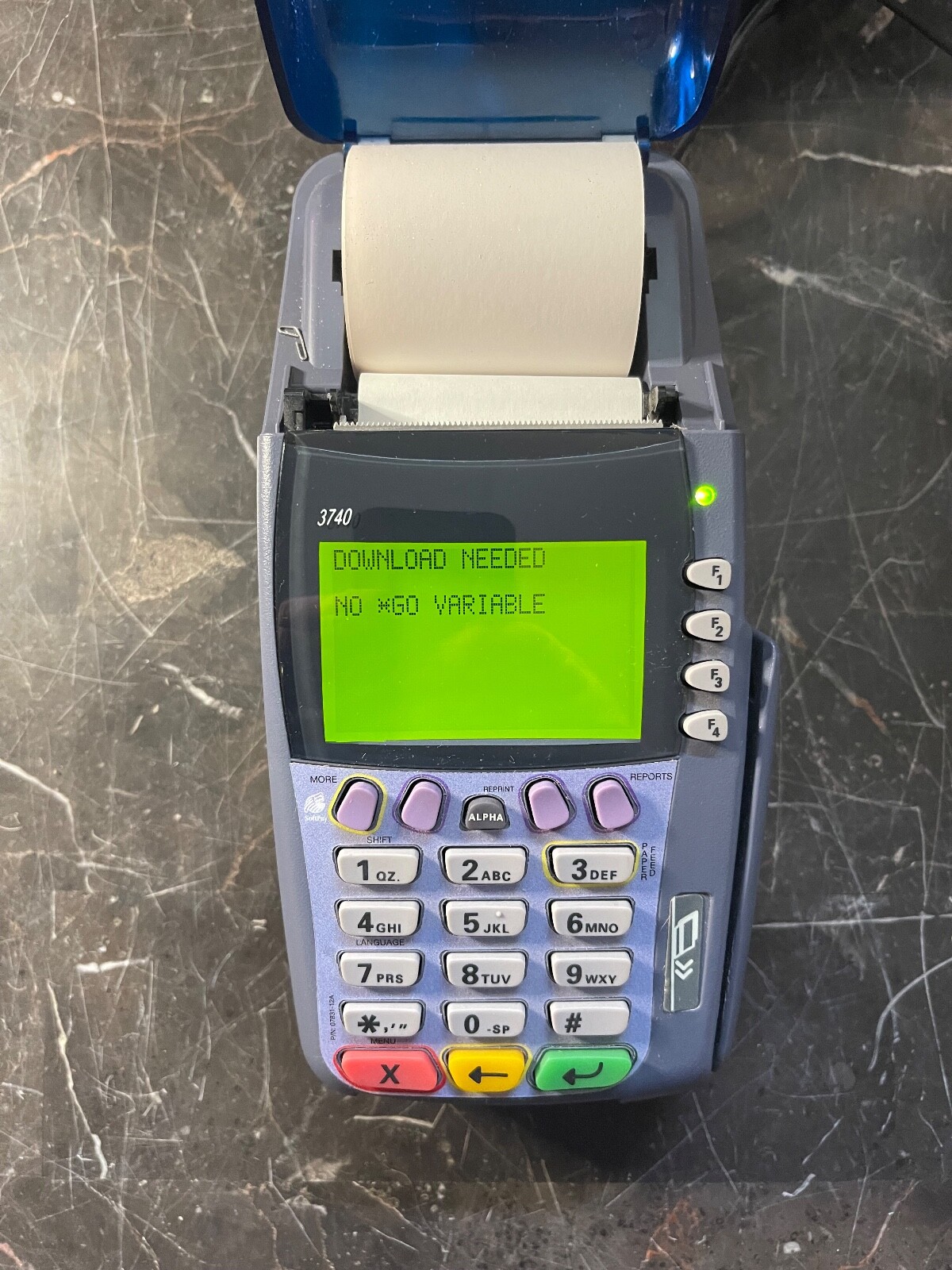 VeriFone OMNI 3740 Credit Card POS Terminal WORKS