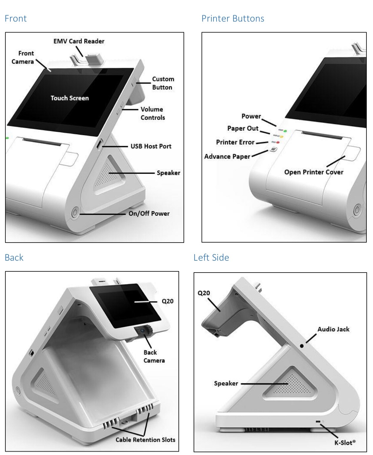PAX E500 Compact Android Integrated Smart POS Terminal