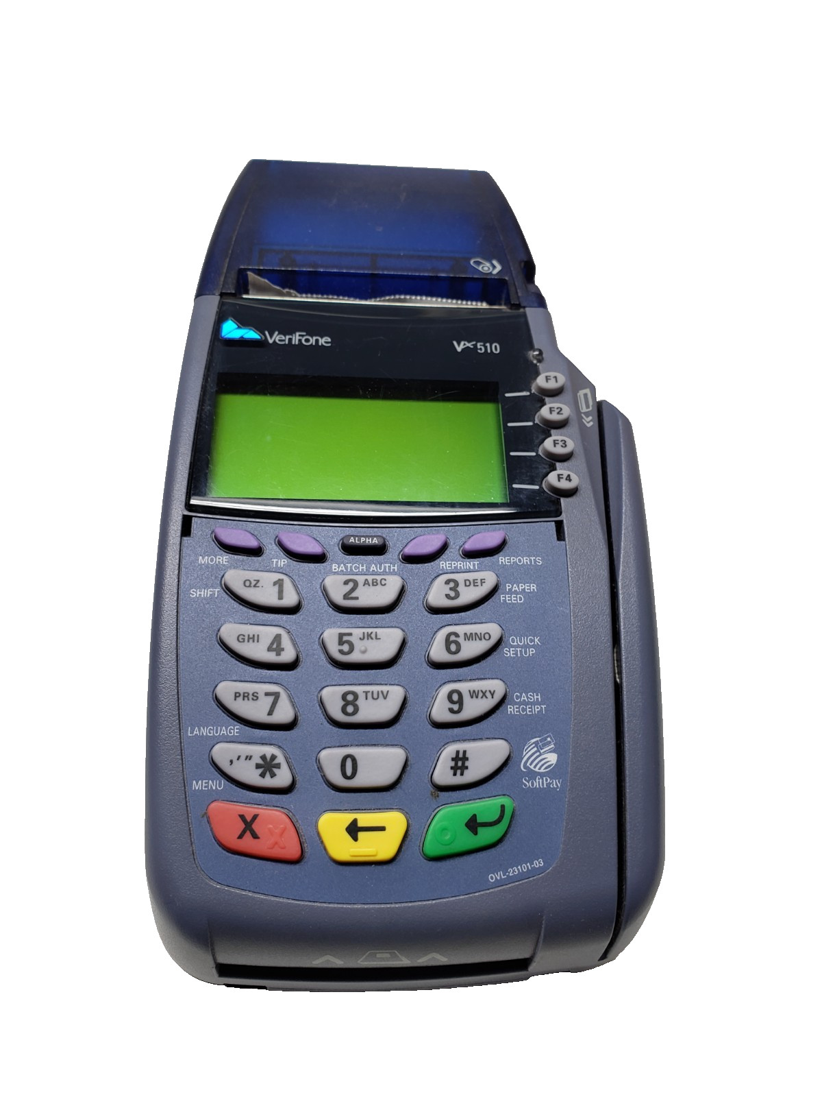 Verifone VX510 OMNI 3730 LE Credit/Debit Card Machine no Power Cord