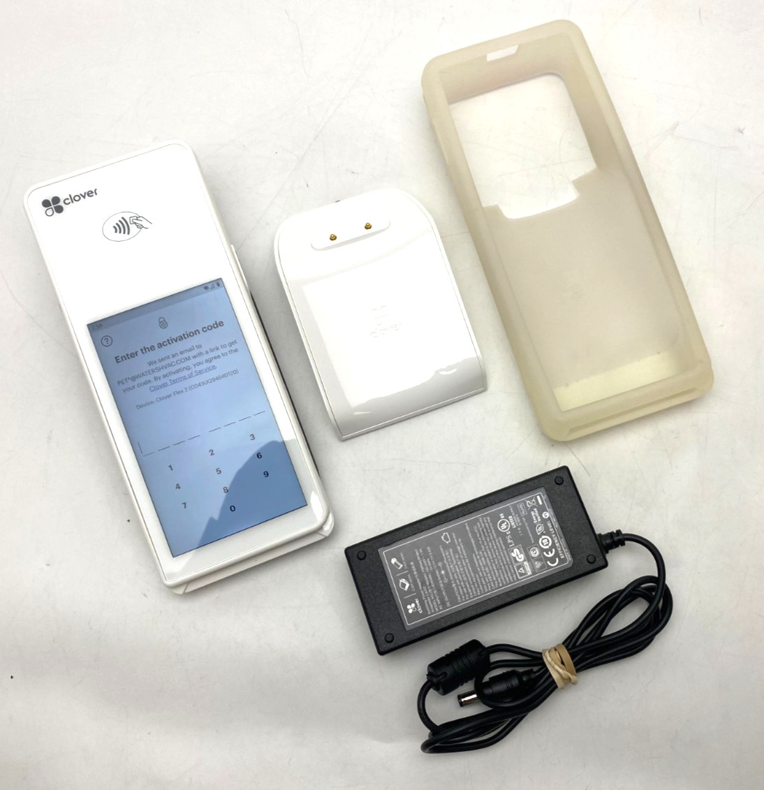 CLOVER FLEX C403 HANDHELD POS WIRELESS WIFI CREDIT CARD PROCESS TERMINAL + K400