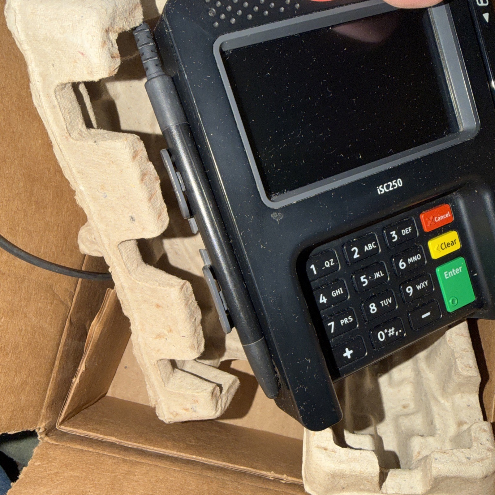 Ingenico iSC250-OPT Color Touchscreen POS Terminal with Power Supply ( AS-IS )