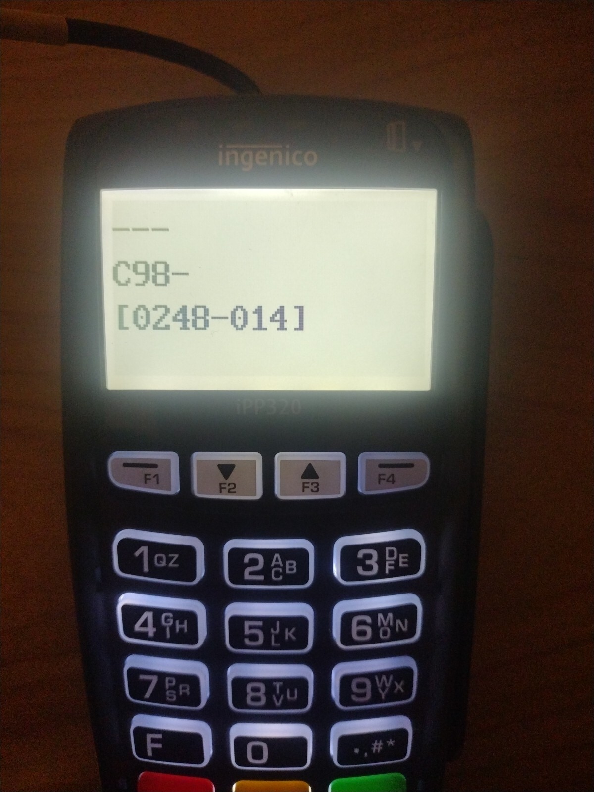 Ingenico IPP320-01T1358A Wired USB Credit Debit Terminal Reader – For Parts