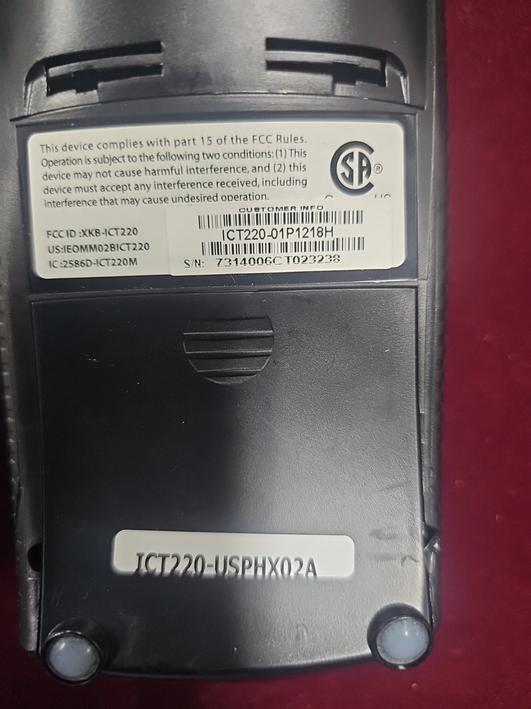 Ingenico ICT220 W/ IPP220 Pin Pad