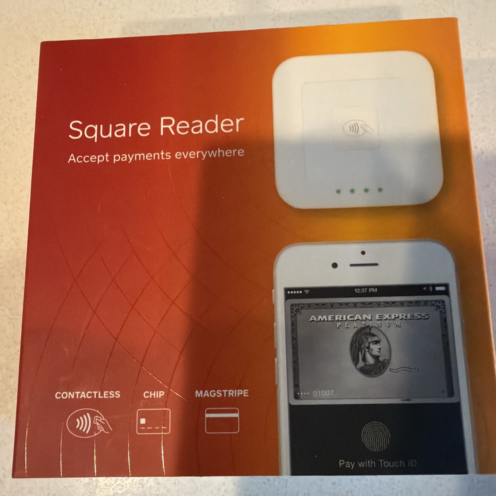NEW Square Reader Contactless & Chip 1st Gen Bluetooth NFC iPhone Android iPad