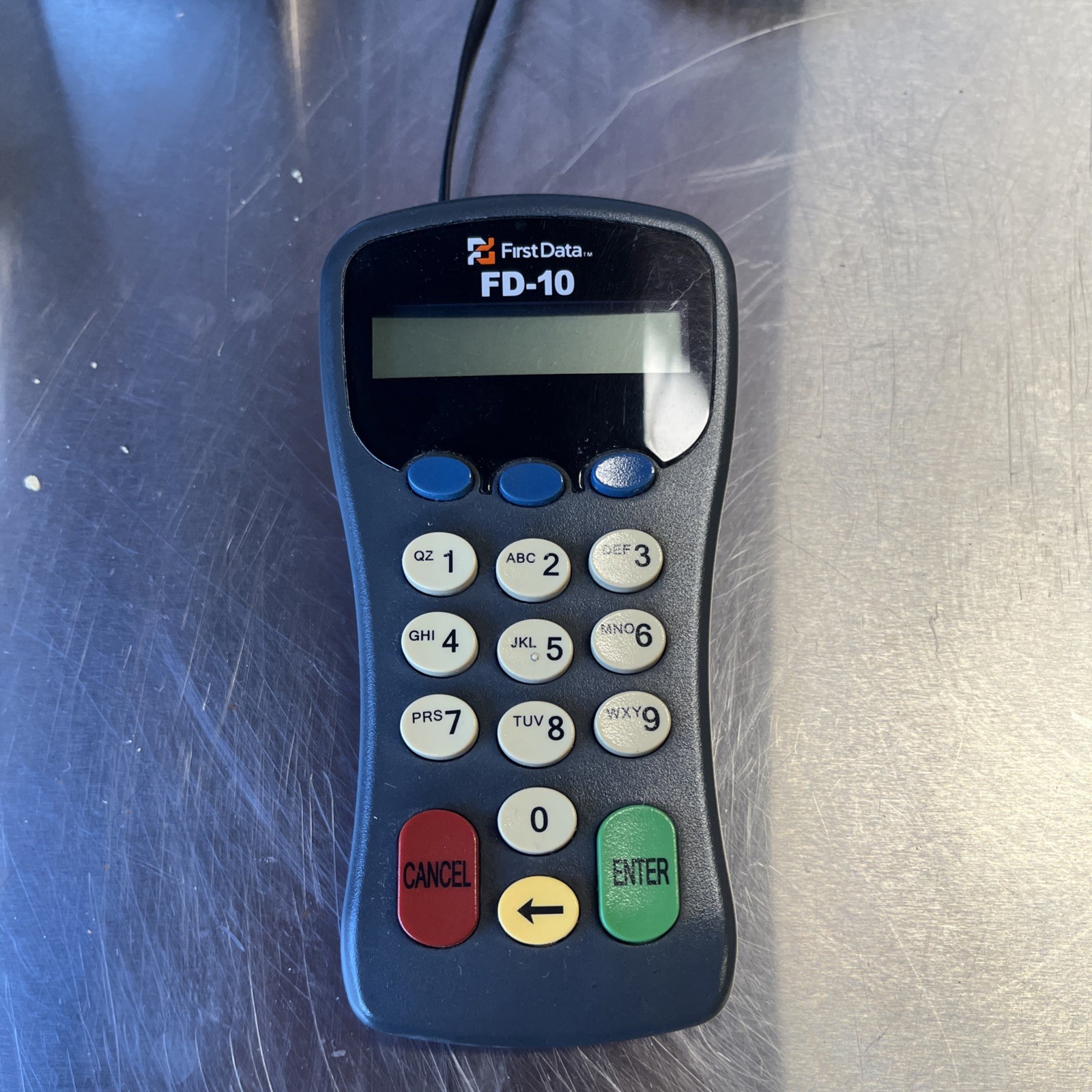 First Data FD-50Ti Credit Card Terminal + Printer 001689064 w/ FD-10 Number Pad