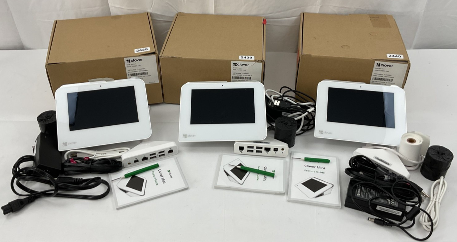 Lot Clover Mini C300 POS System Kit w/ Triangle Hub and Power Cord Free Shipping