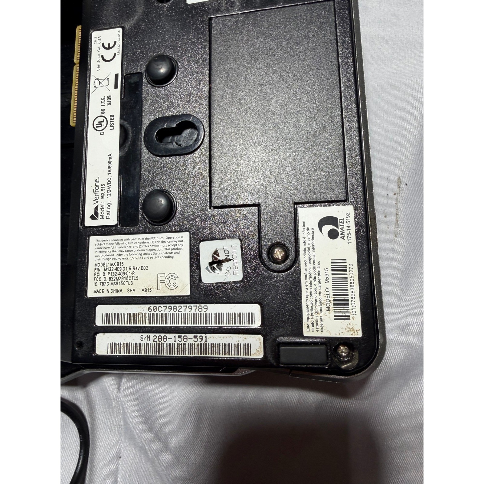Verifone MX 915 Credit Card Terminal POS Payment System M177-409-01-R Black