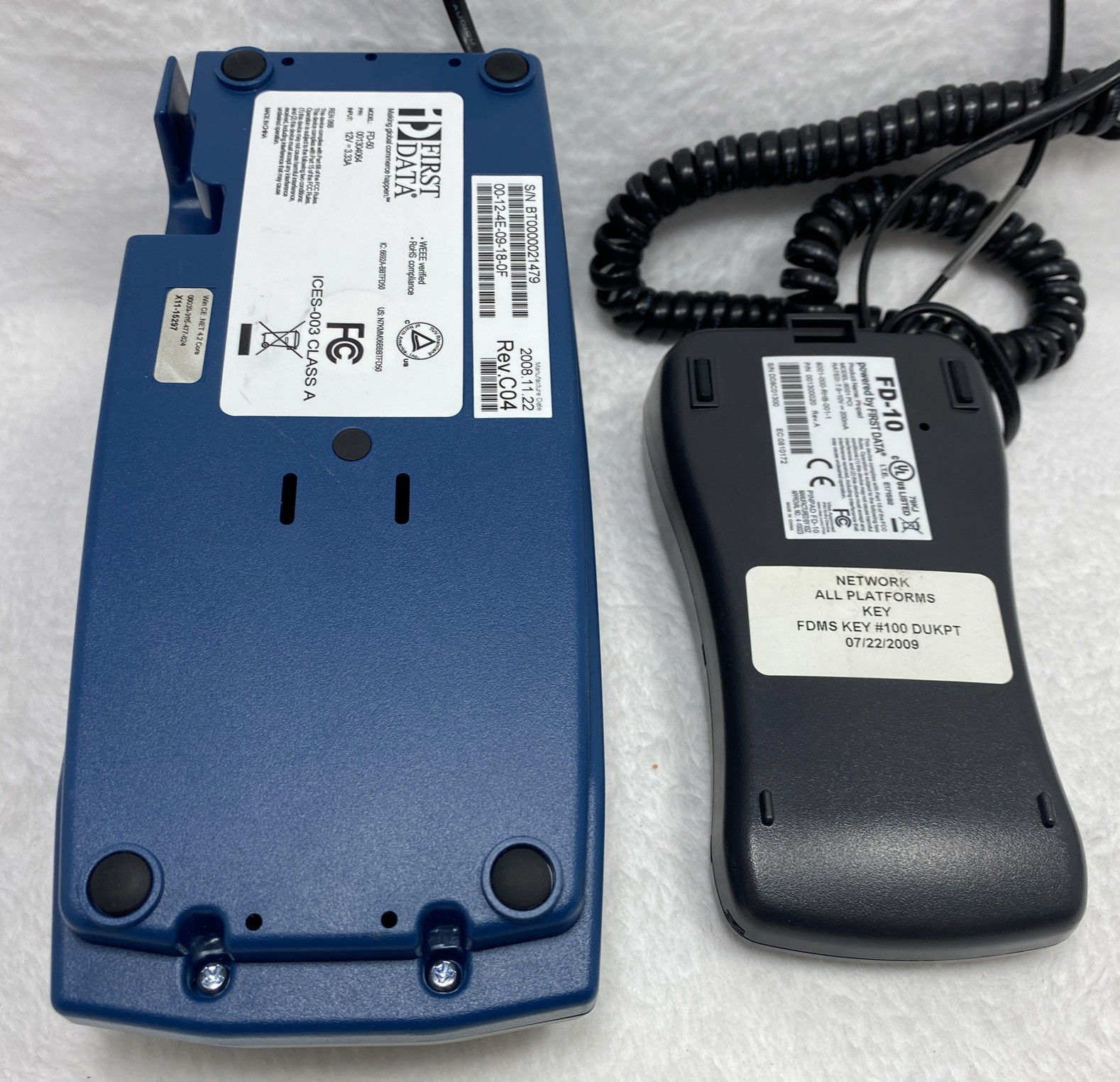 First Data FD50 + FD-10 Credit Card Reader Processing Terminal 
