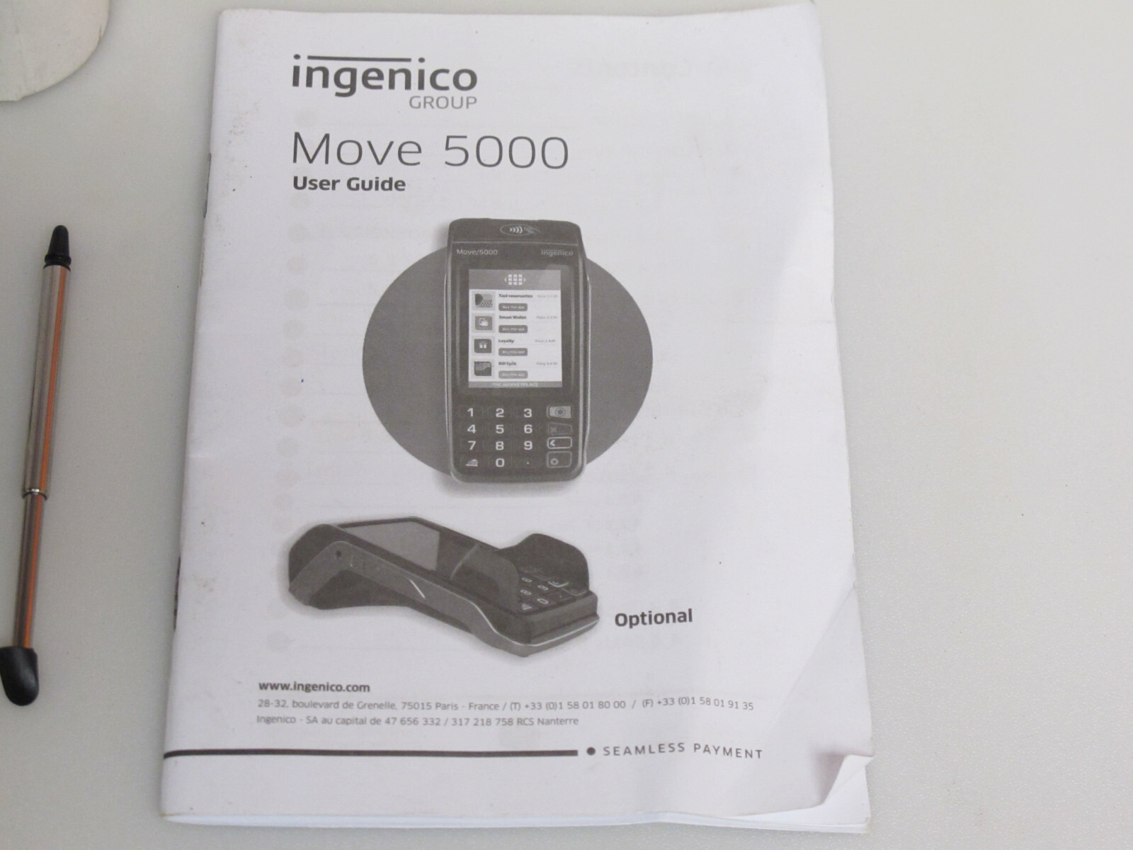 Ingenico Move 5000 complete accessory bundle: cover charger battery stylus +more