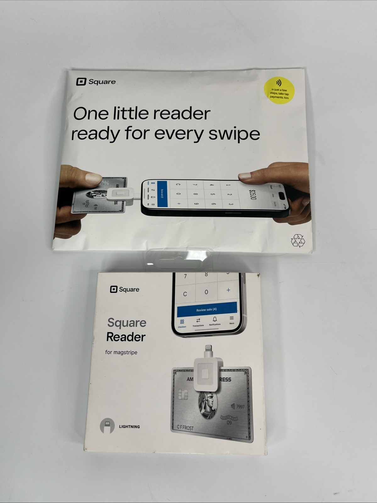 Lof 2 Square Readers for Magstripe – Apple & Android Work Business