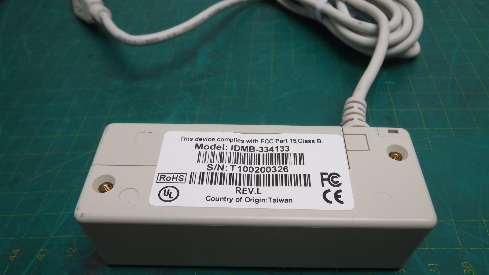 Lot of 5 ID Tech IDMB-334133 USB Magnetic Strip Reader – White