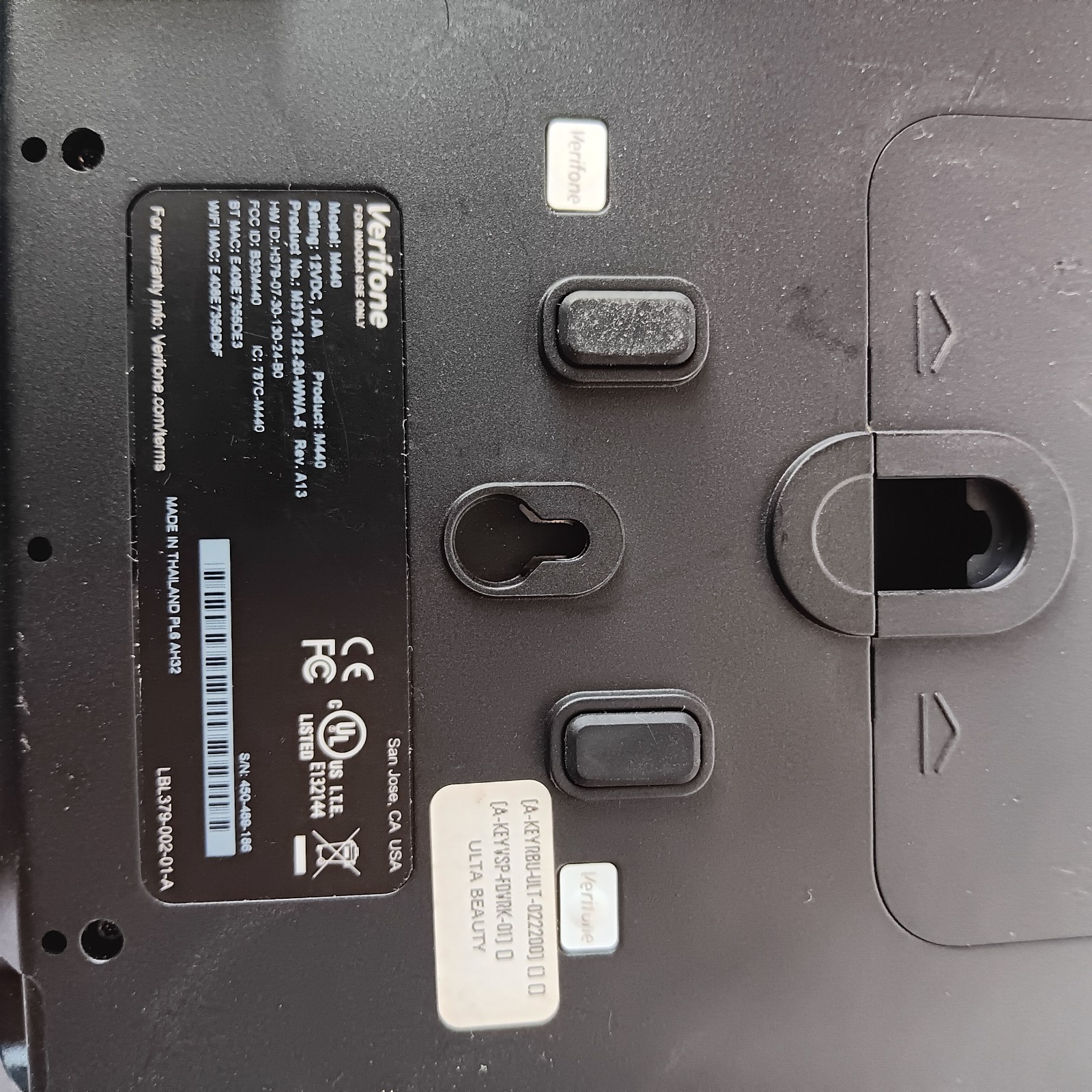 Verifone M440 POS Payment Terminal Touchscreen Pin Pad — Untested