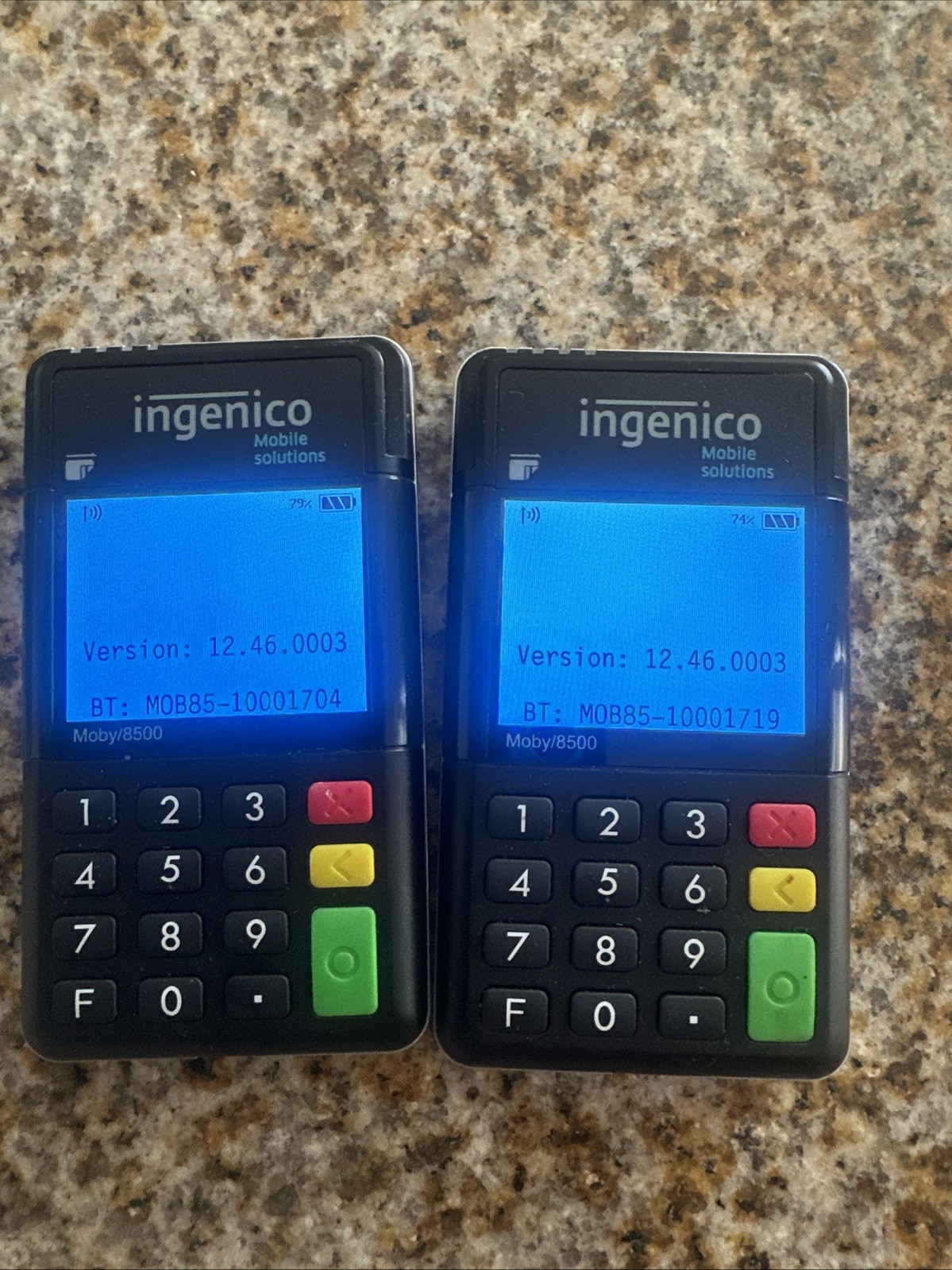 Lot Of 2 Moby Ingenico 8500. Moby/8500
